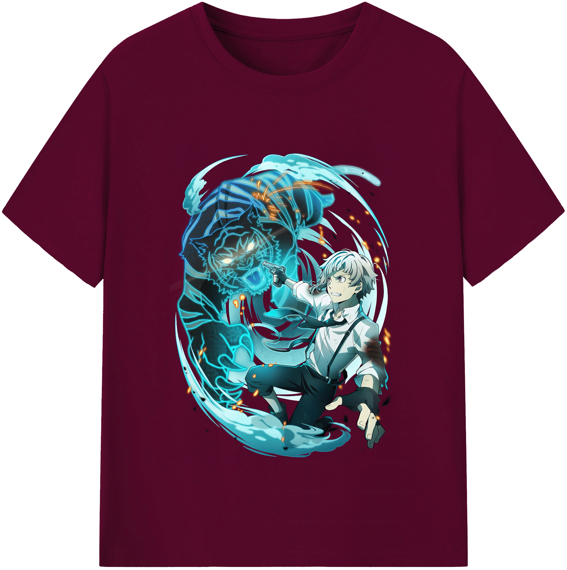 （画像用） 文豪ストレイドッグス Bungo Stray Dogs レディースカジュアルプリントTシャツ（綿100％）
